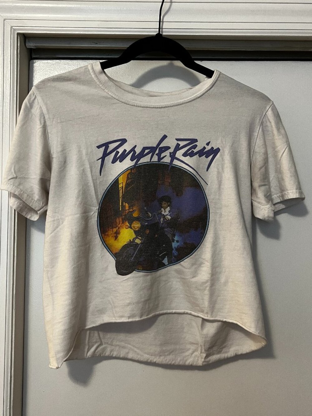 Official Prince Purple Rain Cropped Graphic Tee – Size Small